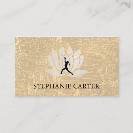 Lotus Blume | Yoga Instructor Visitenkarte (Vorderseite)
