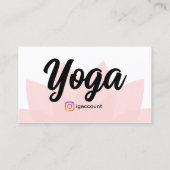 Lotus Blume Yoga Lehrer Vorlagen Visitenkarte (Rückseite)