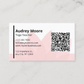 Lotus Blume Yoga Lehrer Vorlagen Visitenkarte (Vorderseite)