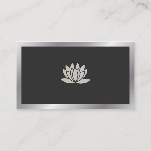 Lotus Blume | Yoga Mediation | Grenze Treuekarte (Rückseite)