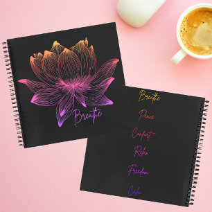 Lotus Blume Yoga Medizin Liebhaber Notizblock
