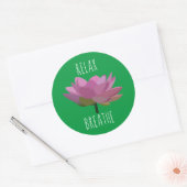 Lotus Blume Yoga Medizin Runder Aufkleber (Umschlag)