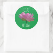 Lotus Blume Yoga Medizin Runder Aufkleber (Tasche)