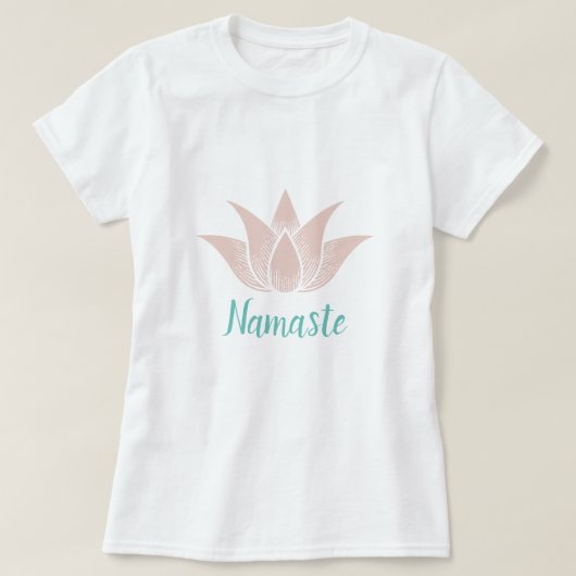 Lotus Blume Yoga Namaste Wellness T-Shirt (Design vorne)