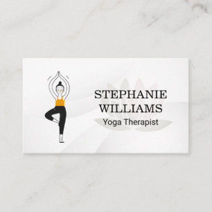 Lotus Blume Yoga Pose Visitenkarte
