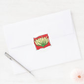 Lotus Blume Yoga Runder Aufkleber (Umschlag)