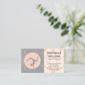 Lotus Blume | Yoga Studio Logo Visitenkarte (Stehend Vorderseite)