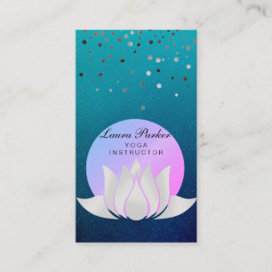 Lotus Blume Yoga Vintag Medizin Holistisch Visitenkarte