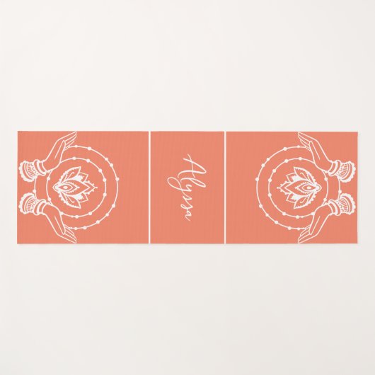 Lotus Blume Yoga Yogamatte (Vorderseite (Horizontal))