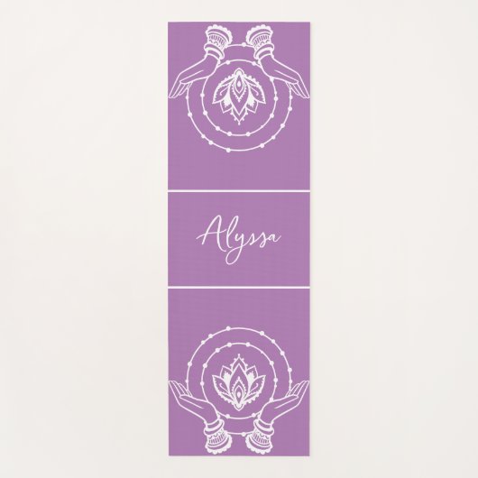 Lotus Blume Yoga Yogamatte (Vorderseite)