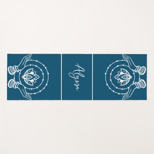 Lotus Blume Yoga Yogamatte (Vorderseite (Horizontal))