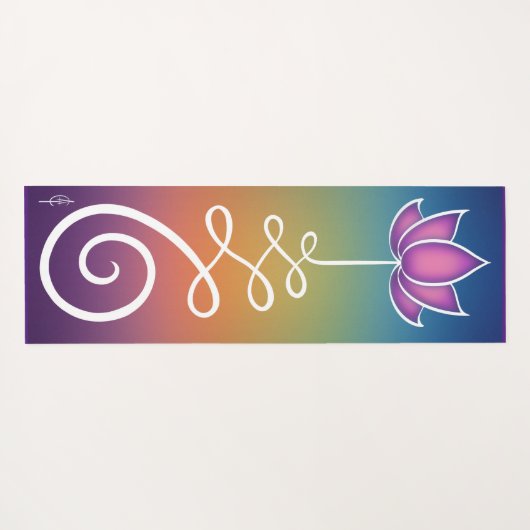 Lotus-Blume Yogamatte (Rückseite (Horizontal))