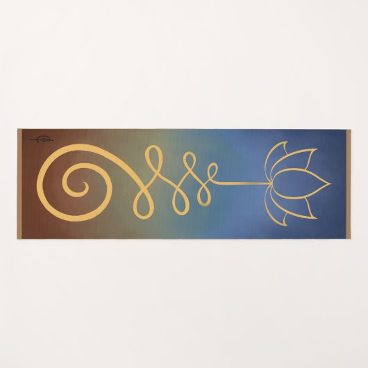 Lotus-Blume Yogamatte (Vorderseite (Horizontal))