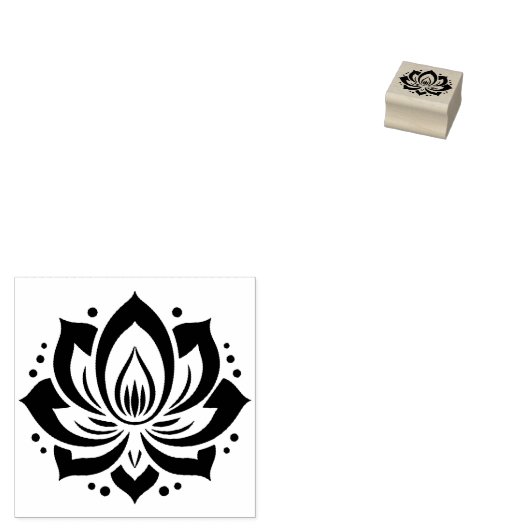 LOTUS BLUME-Zeichen Gummistempel (Stempel)