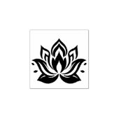 LOTUS BLUME-Zeichen Gummistempel (Prägung)
