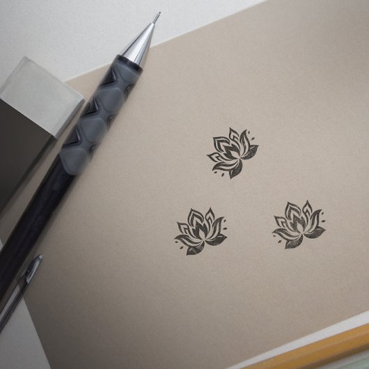 LOTUS BLUME-Zeichen Gummistempel