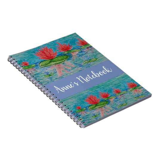 Lotus-Blume Zeichnend Notebook Notizblock (Rechte Seite)