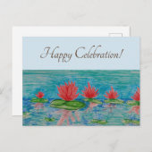 Lotus-Blume Zeichnend Postkarte (Vorne/Hinten)