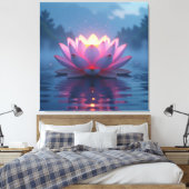 „Lotus – Blüte der Reinheit und Erleuchtung“ Leinwanddruck (Insitu (Schlafzimmer))