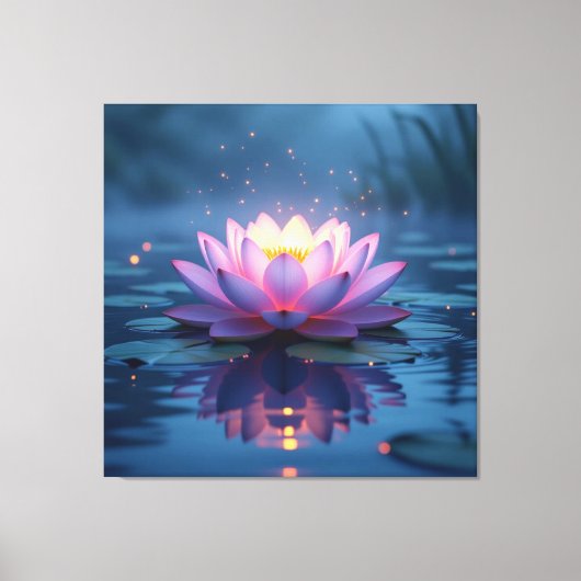 „Lotus – Blüte der Reinheit und Erleuchtung“ Leinwanddruck (Vorderseite)