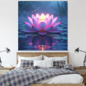„Lotus – Blüte der Reinheit und Erleuchtung“ Leinwanddruck (Insitu (Schlafzimmer))