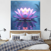 „Lotus – Blüte der Reinheit und Erleuchtung“ Leinwanddruck (Insitu (Schlafzimmer))