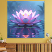 „Lotus – Blüte der Reinheit und Erleuchtung“ Leinwanddruck (Insitu (Wohnzimmer))