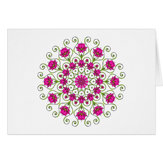 Lotus Blüte Mandala (Vorderseite (Horizontal))