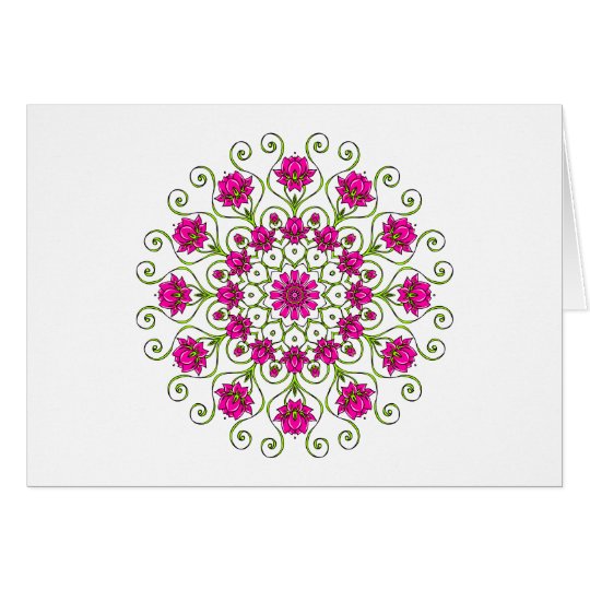 Lotus Blüte Mandala Karte