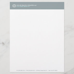 LOTUS-BLÜTEN-LOGO FÜR GESUNDHEIT/ WELLNESS-Briefko Briefkopf