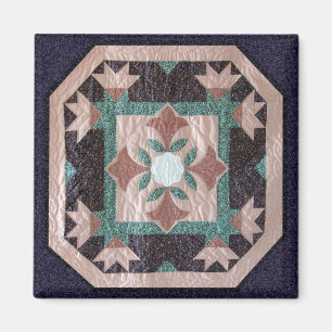 Lotus-Blüten-Steppdecke Magnet