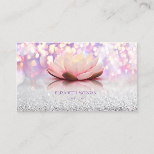 Lotus Bokeh Visitenkarte (Vorderseite)
