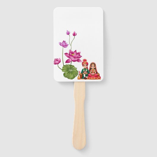 Lotus, Braut und Bräutigam Fächer (Vorderseite)