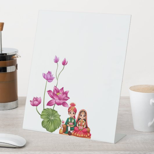 Lotus, Braut und Bräutigam Sockelschild (In Situ)