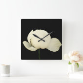 Lotus Bud Quadratische Wanduhr (Zuhause)