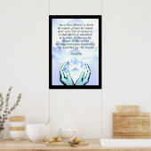 Lotus Buddha Blume Zitat Blue Poster 2 (Küche)
