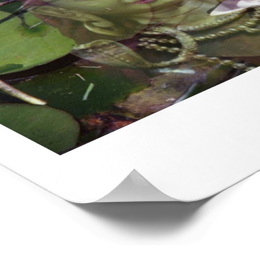 Lotus & Buddha Poster (Ecke)