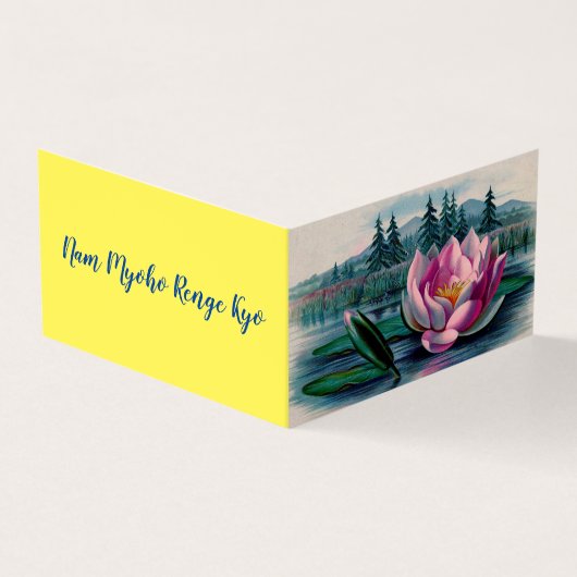 Lotus Buddhist Nam Myoho Renge Kyo Business Card Visitenkarten (Vorderseite)