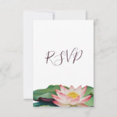 Lotus Buddhist Wedding RSVP Einladung (Rückseite)