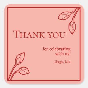 Lotus Buds Personalisierte Party Stickers