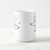 Lotus Calligraphy (Black) Kaffeetasse (Mittel)