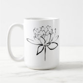 Lotus Calligraphy (Black) Kaffeetasse (Links)