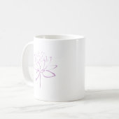 Lotus Calligraphy (Lavender) Kaffeetasse (Vorderseite Links)