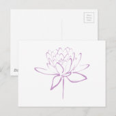 Lotus Calligraphy (Lavender) Postkarte (Vorne/Hinten)