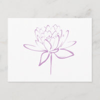 Lotus Calligraphy (Lavender)