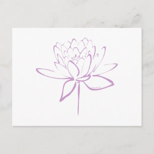 Lotus Calligraphy (Lavender) Postkarte