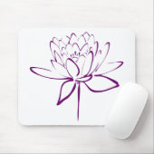 Lotus Calligraphy (Lila) Mousepad (Mit Mouse)