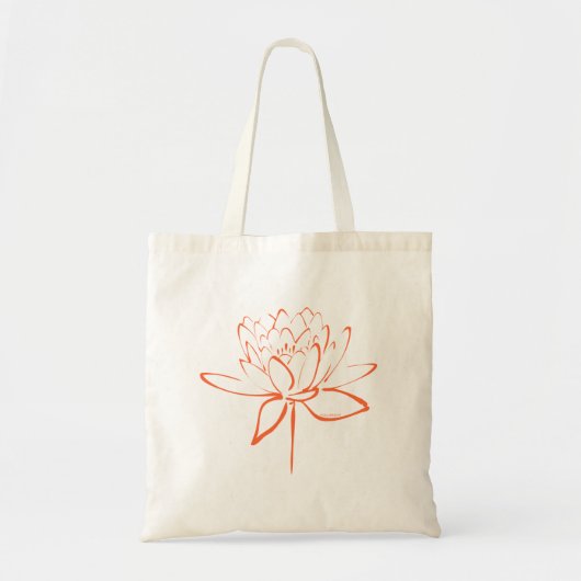 Lotus Calligraphy (Orange) Tragetasche (Vorne)