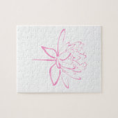 Lotus Calligraphy (Pink) Puzzle (Horizontal)