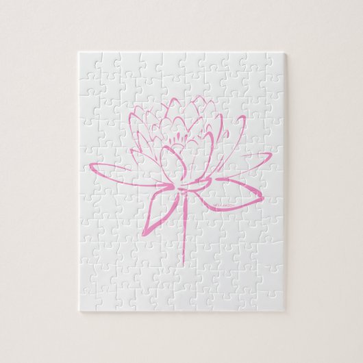 Lotus Calligraphy (Pink) Puzzle (Vertikal)